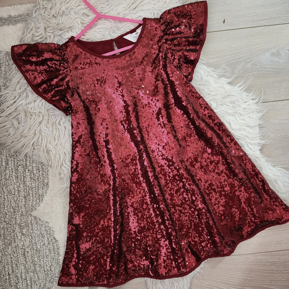 H&M Burgundy Sequin Dress